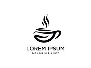 Cup logo design. Cafe cup icon.