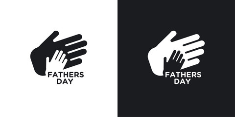 World Fathers Day Icon designed in a line style on white background.