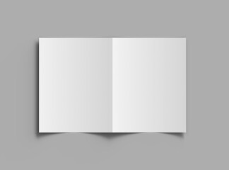 Blank Half Fold US letter brochure render to present your design