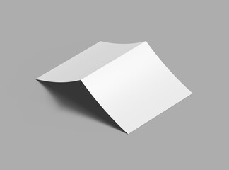 Blank Half Fold US letter brochure render to present your design