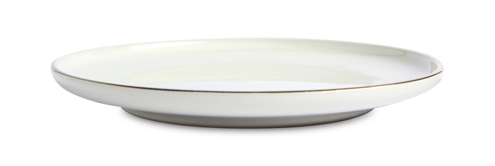 One beautiful ceramic plate isolated on white
