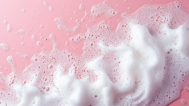 A smudge of whitewashing foam on color background top view, washing foam top view, washing foam, colorful foam, foam background, background, washing foam background, washing ads, washing banner 