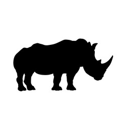 rhino silhouette vector, rhinoceros silhouette 
