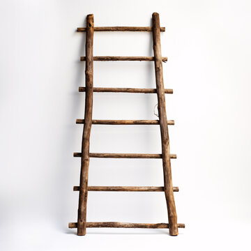 a ladder made of wood