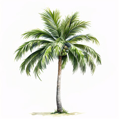a palm tree with coconuts on it