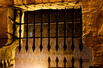 wrought iron fence on a rainy day in the basque country