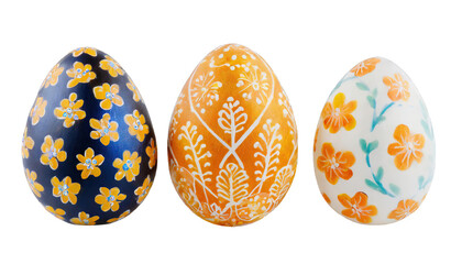 Fototapeta premium decorated easter eggs isolated 