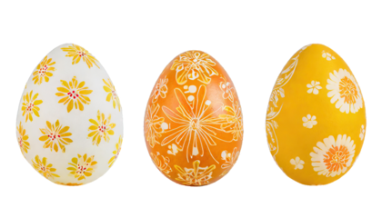 decorated easter eggs isolated 