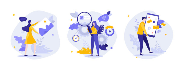 Fototapeta premium Set Of Business Characters Concepts