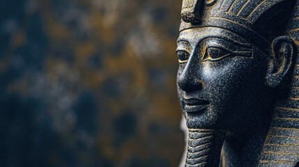 Ancient statue of pharaoh. Female Egyptian Pharaoh , concept travel