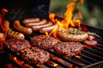 Sizzling and savory, the grill ignites a symphony of flavors as meats dance in the heat, creating a mouthwatering feast fit for any outdoor gathering