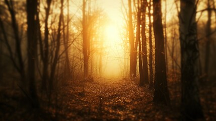 Obraz premium sun rays in the forest