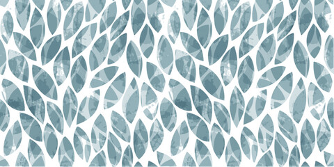 Watercolor leaves seamless vector pattern. foliage tea leaves background, textured jungle print