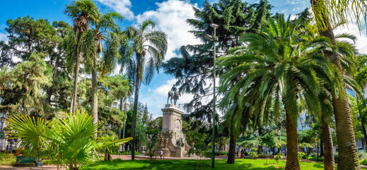 One of the many charming public squares in Montevideo, the capital city of Uruguay