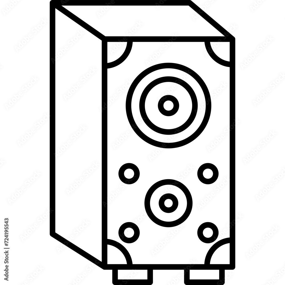 Wall mural subwoofer icon