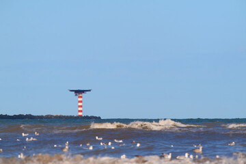 Beacon at the Dutch coast