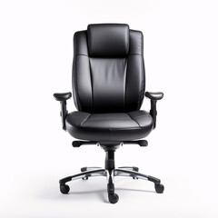 a black office chair with wheels