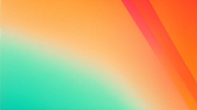 Orange teal green pink abstract grainy gradient background noise effect summer poster design