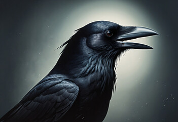 Mystical Raven Portrait