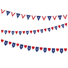 Bunting Flags of TEXAS Isolated on white Background. vector illustration. - 724200318