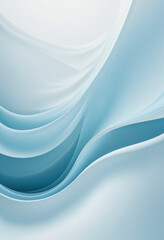 Elegant light blue wave pattern background. Soft and soothing gradient from white to blue shades. Floral wallpaper design.