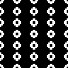 Seamless pattern. Inca crosses ornament. Tribal wallpaper. Ethnical folk image. Tribe motif. Ancient mosaic. Digital paper for web design, textile print. Ethnic embroidery background. Vector artwork