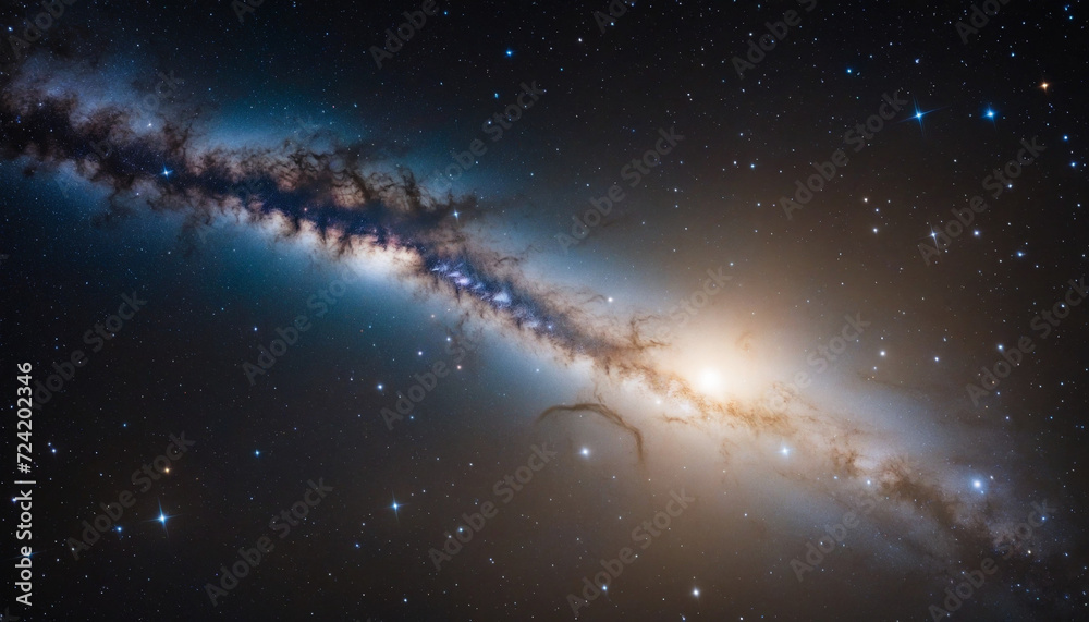 Wall mural galaxies and star constellations in deep space and cosmos, fragment of the universe on high definiti