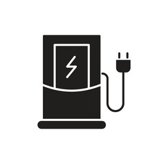 Ev charging station icon, charging station electric car, isolated on white background, vector illustration