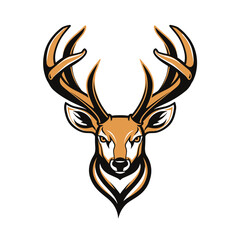 Esport vector logo deer, icon, sticker, head, symbol, reindeer, elk, stag