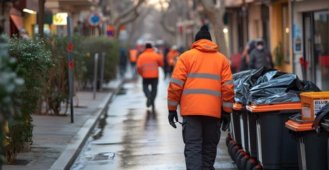 Foto op Plexiglas Worker cleaning worker walked on a street looking for waste trash © ClicksdeMexico