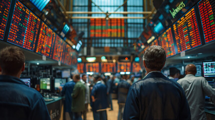 Finance, technology, and stock market trading are interlinked in this depiction, highlighting the concept and goals of financial succes