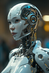 Futuristic Humanoid Robot: Blending Human Features with Technological Advancements
