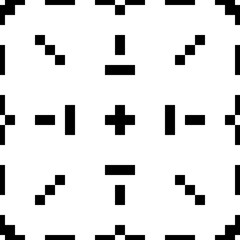 Seamless pattern. Figures ornament. Ethnic embroidery background. Tribal wallpaper. Crosses, squares, rectangles image. Tribe motif. Ancient backdrop. Digital paper, web design, textile print. Vector.