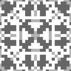 Seamless pattern. Shapes ornament. Ethnic embroidery background. Figures, squares, rectangles image. Tribal wallpaper. Tribe motif. Ancient backdrop. Digital paper, web design, textile print. Vector