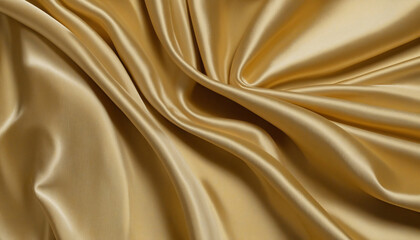 Gold silk silky satin fabric elegant extravagant luxury wavy shiny luxurious shine drapery background wallpaper seamless abstract showcase backdrop artistic design presentation material texture