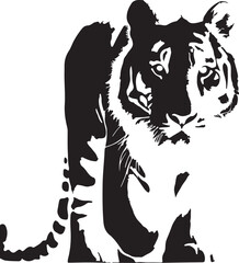 tiger great silhouette image
