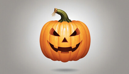 Happy Halloween pumpkin jack-o-lantern on a blure background with copy space for text
