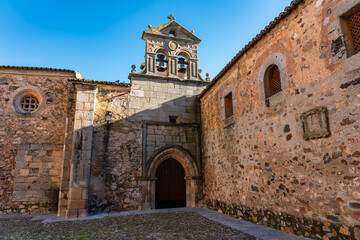 Old Romanesque church in the historic centre of the Unesco city of Caceres.