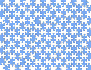 Puzzle in weiß und blau,
Vektor Illustration
