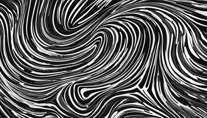 wavy brush curved lines strokes pattern, horizontal banner