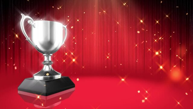 シルバートロフィーの表彰のループ映像