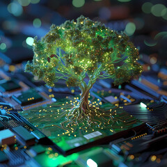 Darstellung einer Vernetzung von Natur und Technik, 8