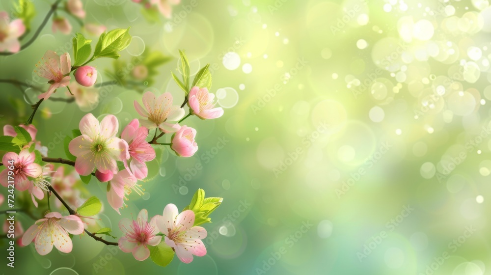Wall mural spring background with copy space