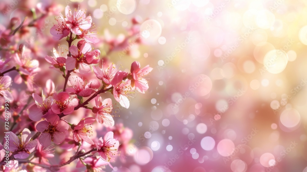 Wall mural spring background with copy space