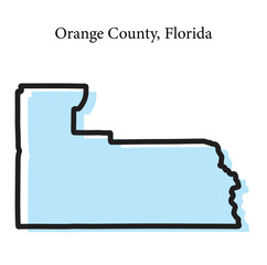 orange county florida map, orange county florida vector, orange county florida outline, orange county florida