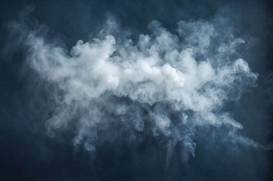 Abstract design of explosion of particles, powder, dust and smoke on the dark background