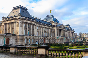 Fototapeta premium Facade of the Royal Palace in Brussels, Belgium