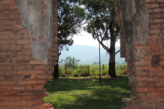 umbral entrada pared paisaje naturaleza
