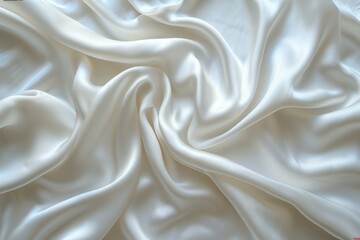 Fototapeta premium Light silk in delicate spirals: delicate satin in light shades
