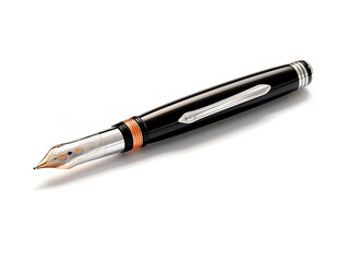 Naklejka premium Luxurious Fountain Pen Isolated on White Background AI Generated